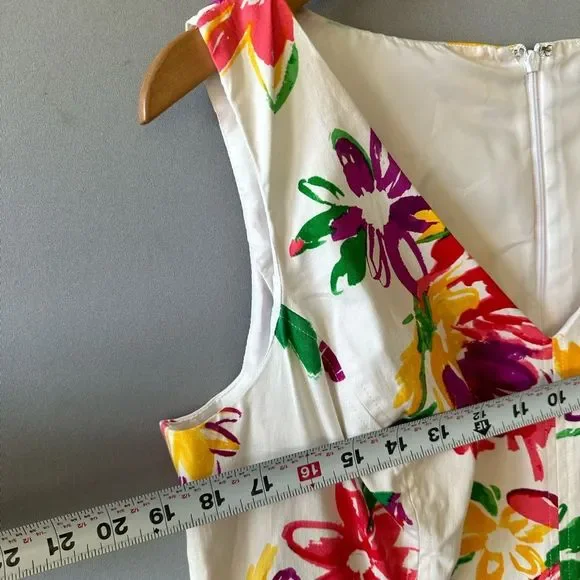 5 for $35 Chaps Floral Dress Women Size 16 - Picture 5 of 6